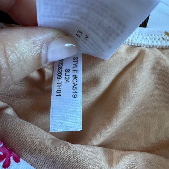 Crewcuts Girls Floral Printed Pink One Piece Cut Out Swim Suit Size 12 J.Crew - Picture 5 of 7